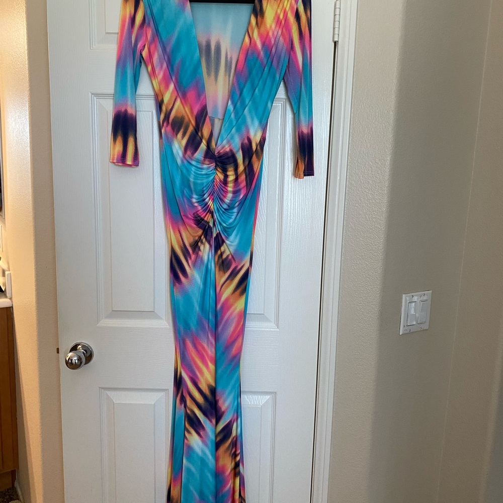 Vibrant Multicolor Maxi Dress